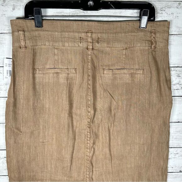 Kut From Cloth Freida Front Split Linen Blend Skirt 12 NWT $99 - Picture 7 of 11